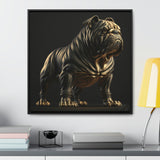 Black and Gold Bulldog... Reimagined, Canvas Artwork