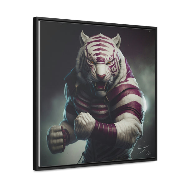 Grey & Maroon Tiger ... Reimagined, Canvas Artwork