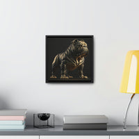 Black and Gold Bulldog... Reimagined, Canvas Artwork